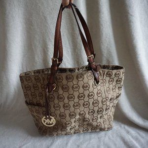 Michael Kors Handbag Brown Logo Tote Bag